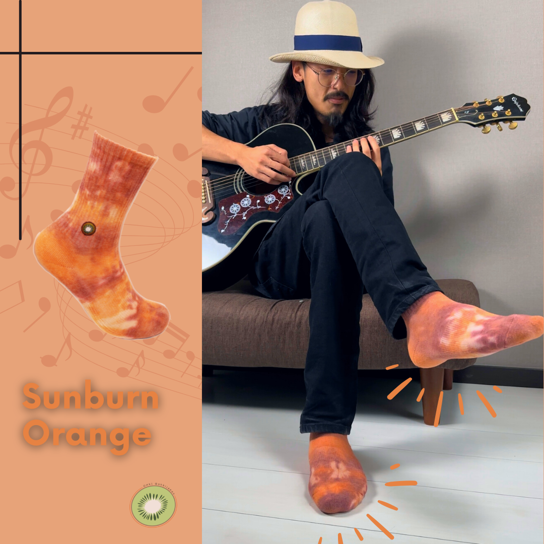 Sunburn Orange| OHKI SOCKS