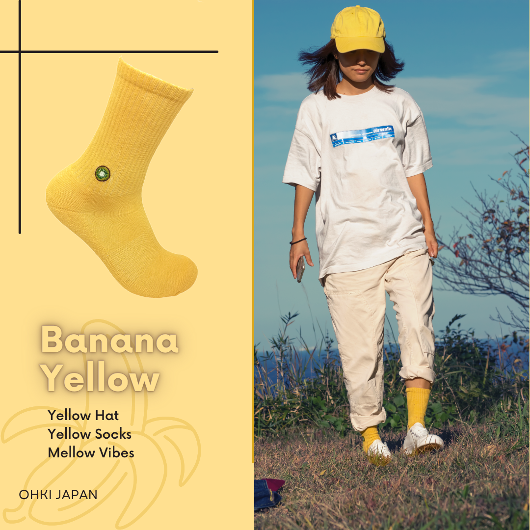 Banana Yellow | OHKI SOCKS