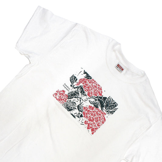Ajisai Red WHITE| アジサイ 赤 | Kamakura T-Shirt